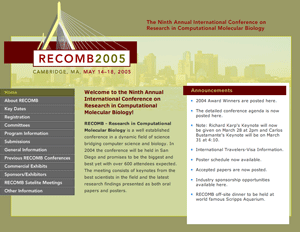 RECOMB 2005